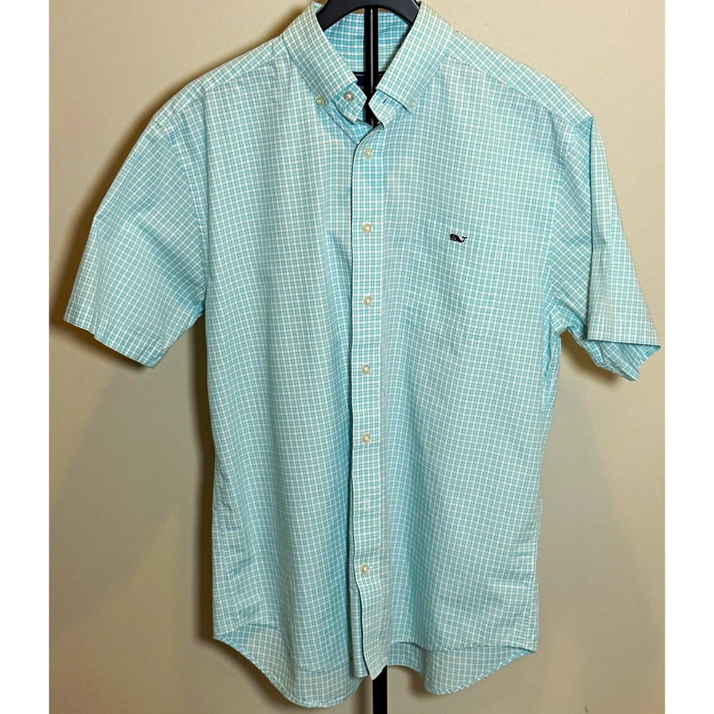 Vineyard Vines Tucker Shirt Classic Fit Check Button-Down Cotton Pockets L EUC